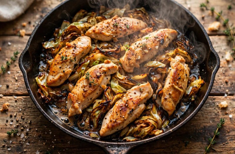 Cabbage Chicken — One-Pan High-Protein Dinner