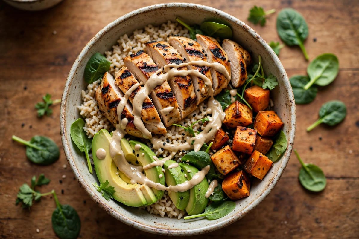 Grilled Chicken Power Bowl (40g Protein, Meal-Prep Friendly)