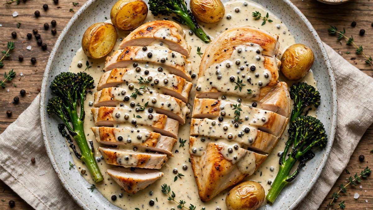 Viral Chicken Au Poivre