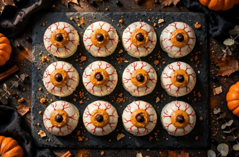 Pumpkin Truffle Eyeballs (Halloween)