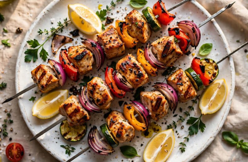 Grilled Chicken Veggie Skewers: A Smoky, 30-Minute High-Protein Dinner