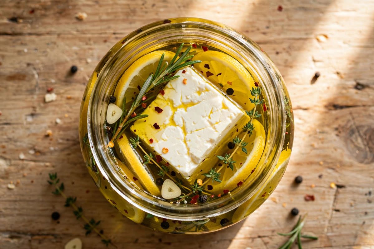 Lemon-Herb Marinated Feta