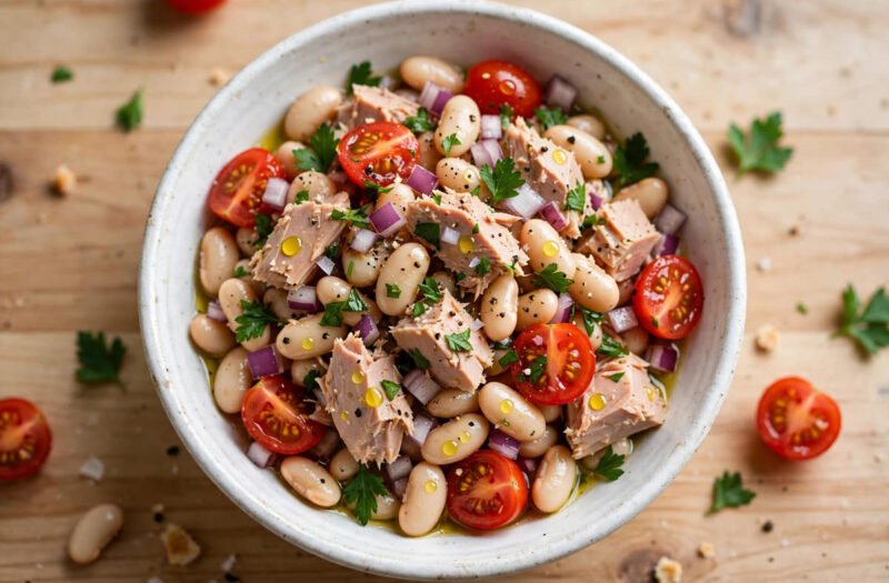 Mediterranean Tuna & White Bean Salad (5-Minute No-Cook Recipe)