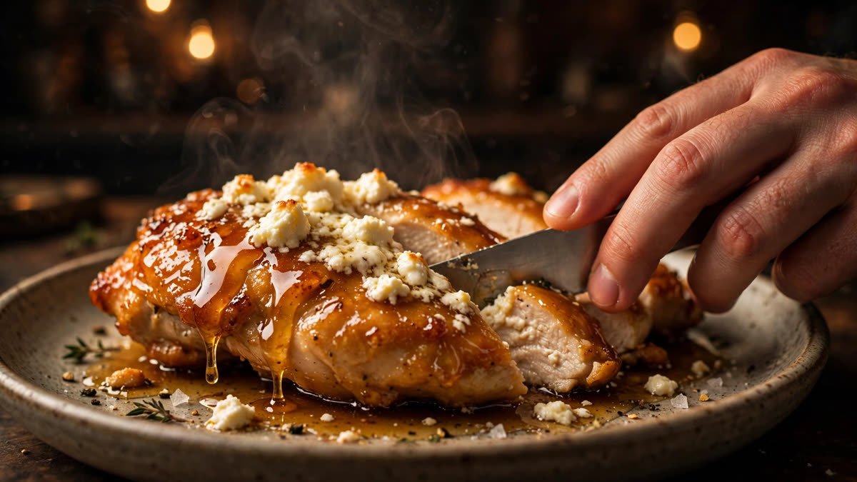 Hot Honey Feta Chicken close-up