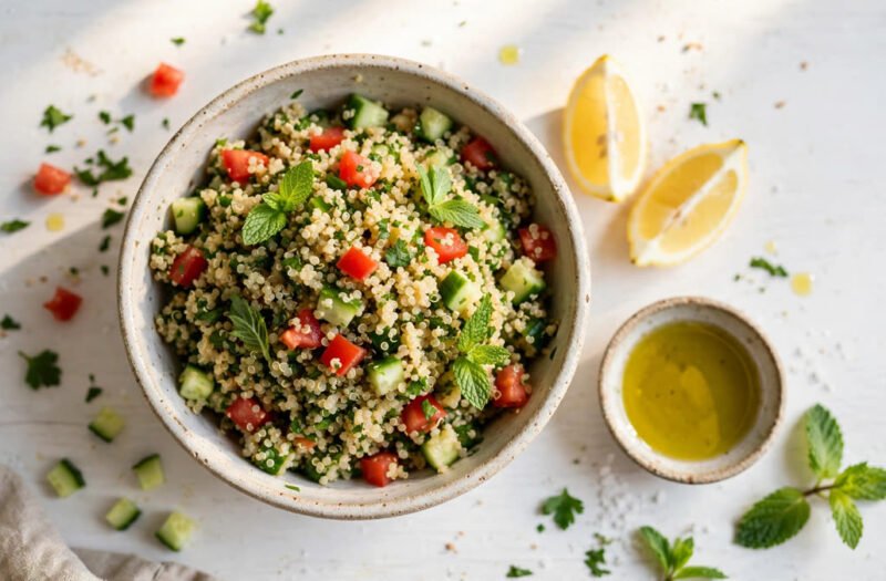 Quinoa Tabbouleh Bowl (Fresh, Light & Under 350 Calories)